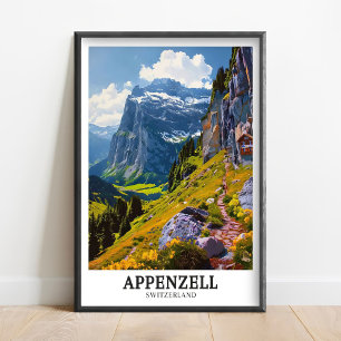 Appenzeller Kunst - Appenzeller Druck Ebenalp Berg Poster