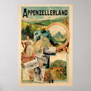 Appenzellerland, Schweiz, Reise-Skiplakat Poster