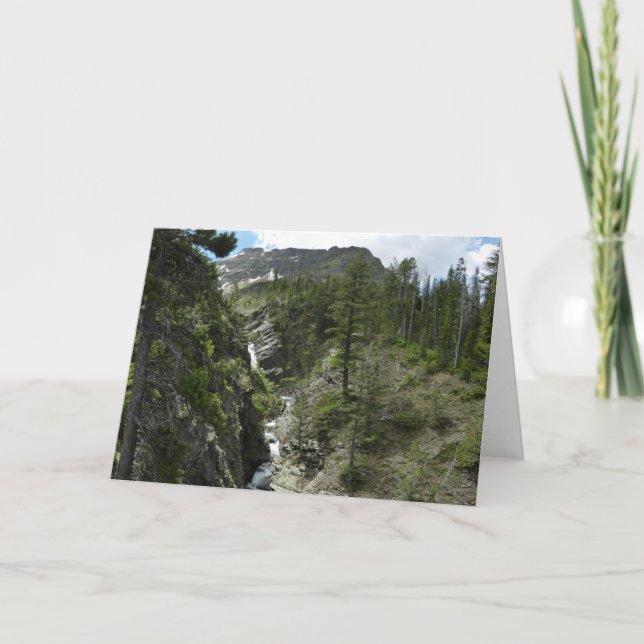 Appistoki Falls and Peak at Glacier National Park Karte (Vorderseite)