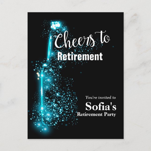 applaudissements à la retraite invitation par cart (Devant)