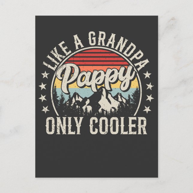 Applaus wie ein Opa nur Cooler Retro Postkarte (Vorderseite)