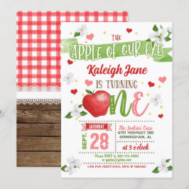 Apple 1er anniversaire Invitation - Pomme de notre