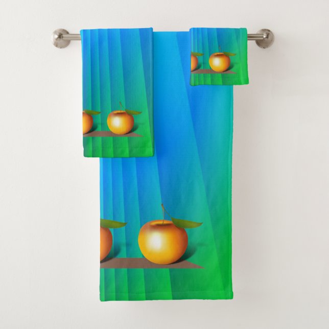 Apple 3-d badhandtuch set (Insitu)