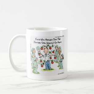 Apple A Day Funny Cartoon Rick London Kaffeetasse