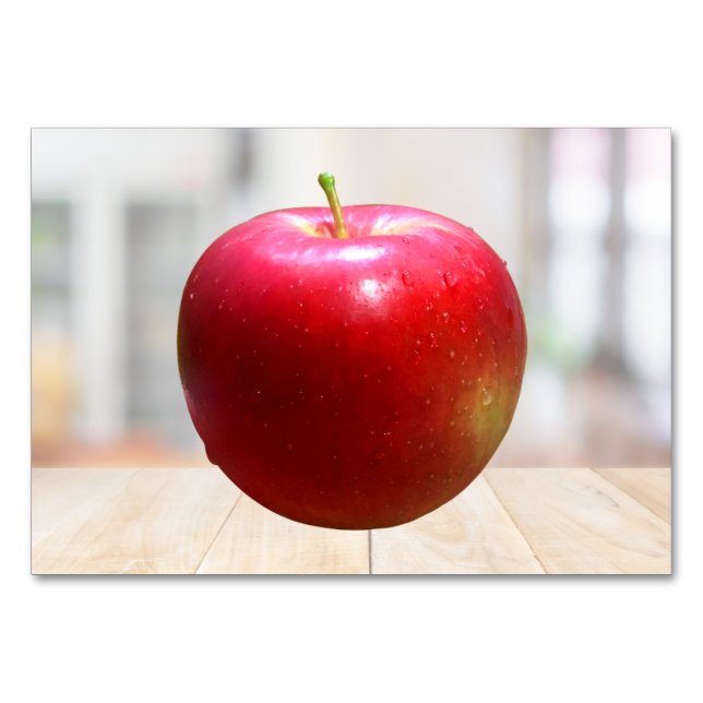 Apple ABA Tact Labeling Flashcard | Bildkarten Tischnummer (Vorderseite)