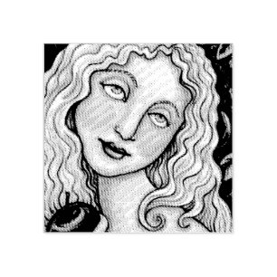 APPLE AND EVE FOLART, EDEN RUBBER BRIEFMARKE *Benu Gummistempel