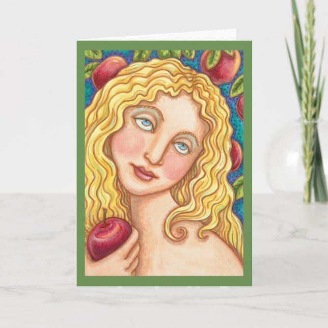 APPLE AND EVE FOLART GREETING CARD Blank Karte (Vorderseite)