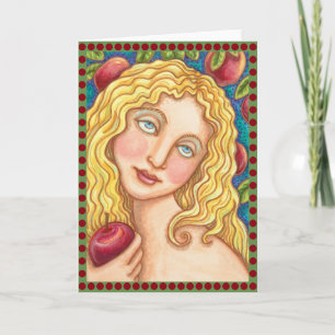 APPLE AND EVE FOLART GREETING CARD Blank Karte