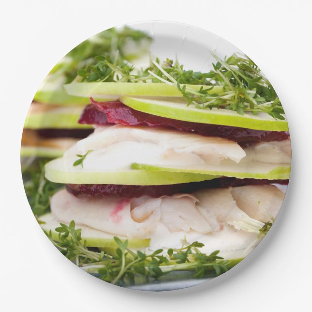 Apple and trout appetizer pappteller (Vorderseite)
