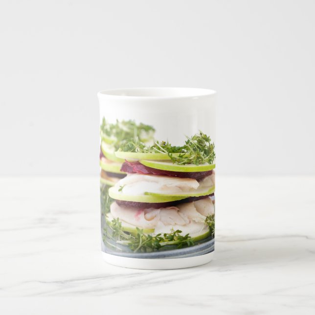 Apple and trout appetizer prozellantasse (Vorderseite)