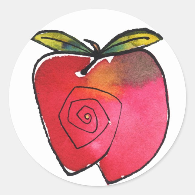 Apple-Aufkleber Runder Aufkleber (Vorderseite)