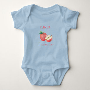 Apple Baby Blue Bodysuit Strampler