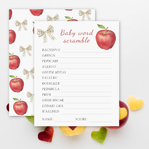 Apple Baby Dusche Word Rührei Baby Dusche Spiel