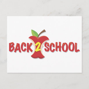 Apple Back to School Banner Postkarte