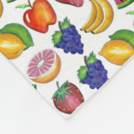 Apple Banana Lemon Limon Trauben Berry Fruchtsalat Fleecedecke