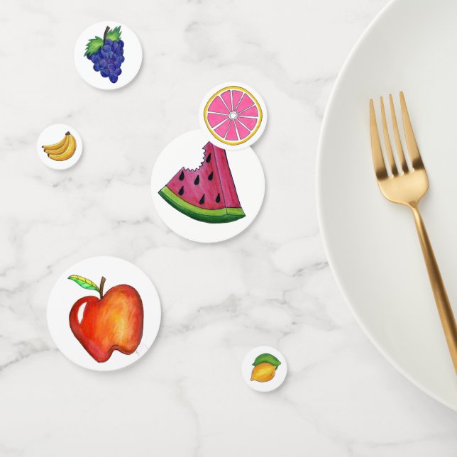 Apple Banana Lemon Limon Trauben Berry Fruchtsalat Konfetti (Gruppe)