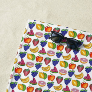 Apple Banana Lemon Limon Trauben Berry Fruchtsalat Strandtuch