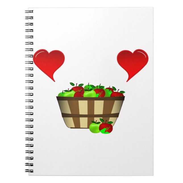 Apple Basket-Liebe Notizblock (Vorderseite)