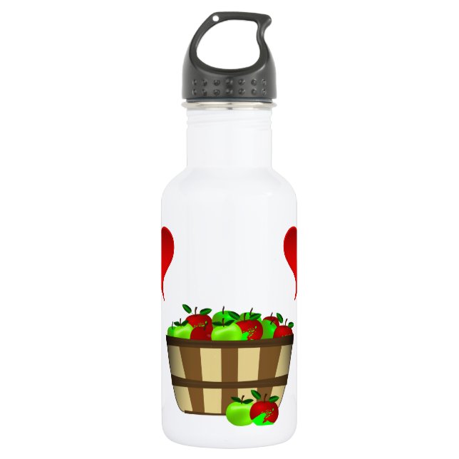 Apple Basket-Liebe Trinkflasche (Vorderseite)