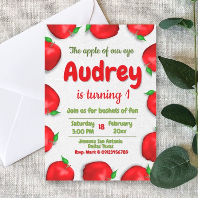 Apple Birthday Einladung (Apple Birthday Invitation)