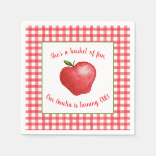 Apple Birthday Party Napkin - Anpassbar Serviette