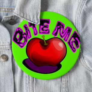 Apple BITE ME Nostalgischer Retro-90er-Pin Button