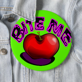 Apple BITE ME Nostalgisches Retro 90er Button