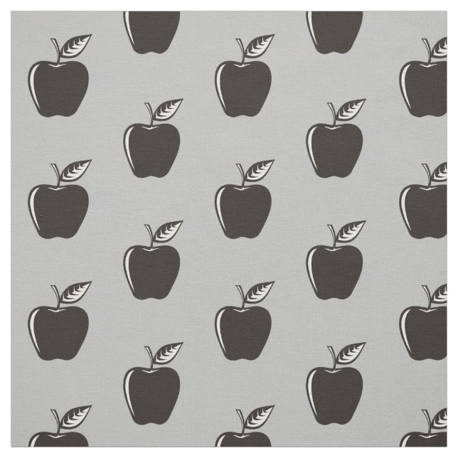 Apple Black Pattern Stoff (Muster)