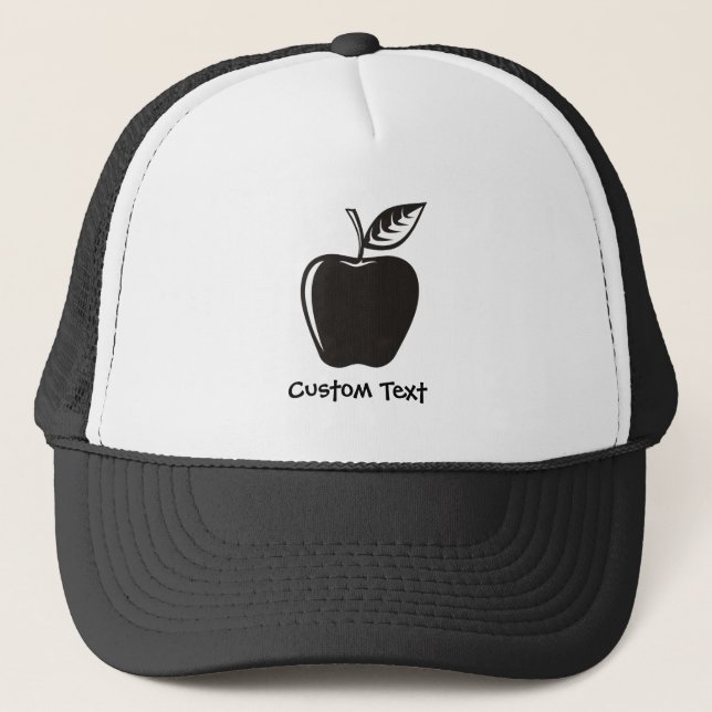 Apple Black Truckerkappe (Vorderseite)