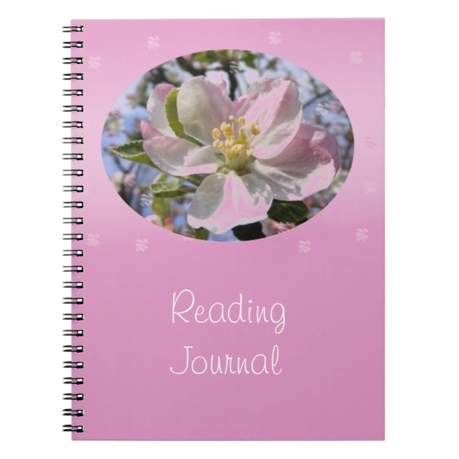 Apple Blossom Blume Reading Journal Notizblock (Vorderseite)