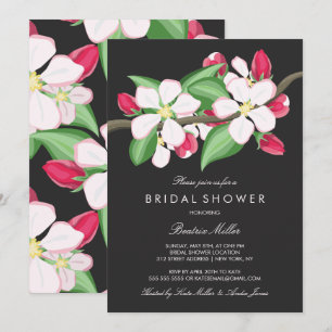 Apple Blossom Branch   Brautparty Einladung