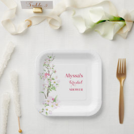 Apple Blossom Brautparty Personalisiert Pappteller