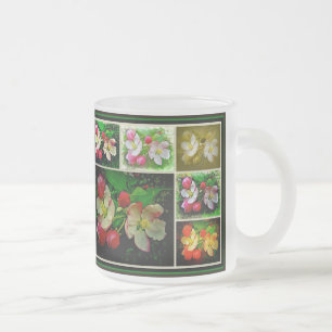 Apple Blossom Collage - Verbessertes digitales Fot Mattglastasse