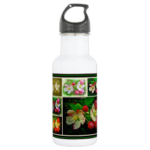 Apple Blossom Collage - Verbessertes digitales Fot Trinkflasche
