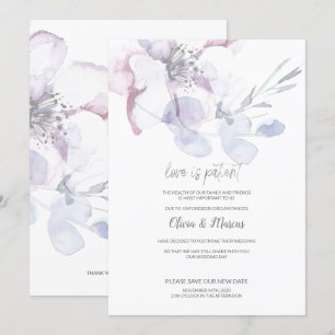 Apple BLossom Liebe ist Patientenhochzeit Einladung