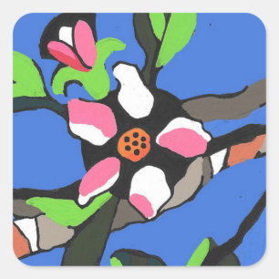 Apple Blossom Stickerr Quadratischer Aufkleber