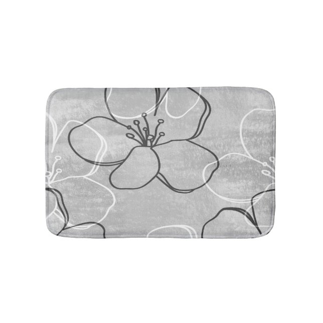 Apple Blossom Traum: Abstrakte Ornamente Badematte (Vorderseite)