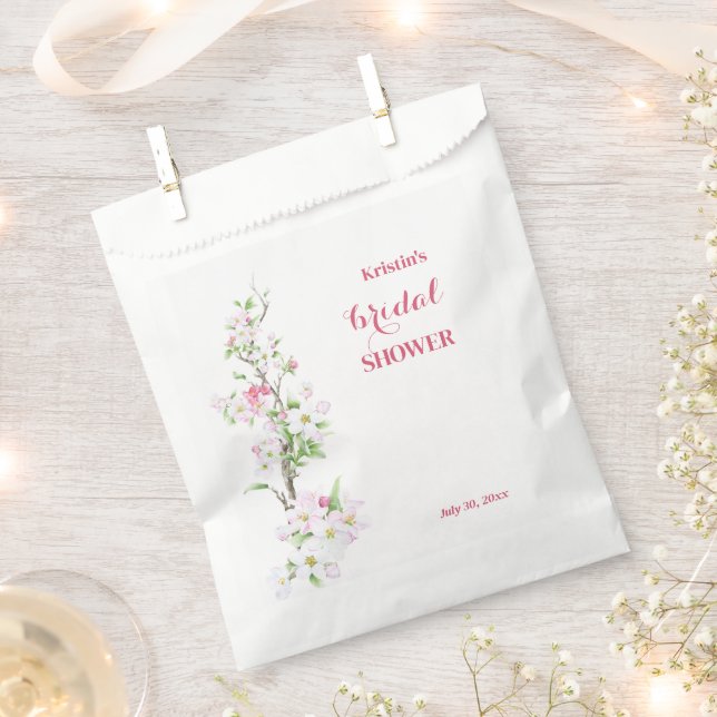Apple Blossom Vollständig anpassbares Brautparty Geschenktütchen (Ausgeschnitten)
