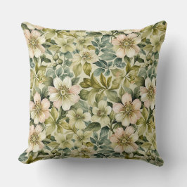 Apple Blossoms and Leaves Kissen