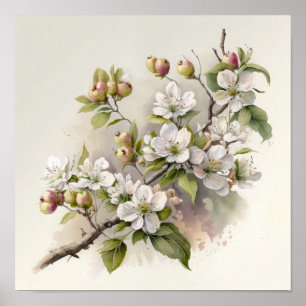 Apple Blüten Blume Art Print Poster