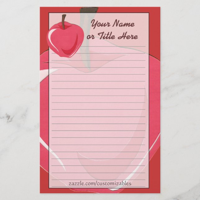 Apple-Briefpapier Briefpapier (Vorderseite)