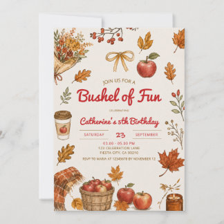 Apple Bushel of Fun Geburtstagseinladung Einladung