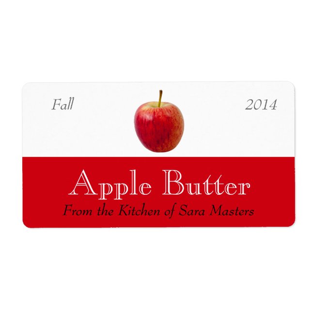 Apple Butter Sauce Canning Labels (Vorne)