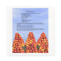 Apple Cake Rezept Papier Napkin