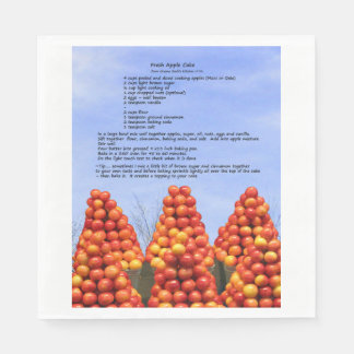 Apple Cake Rezept Papier Napkin Serviette
