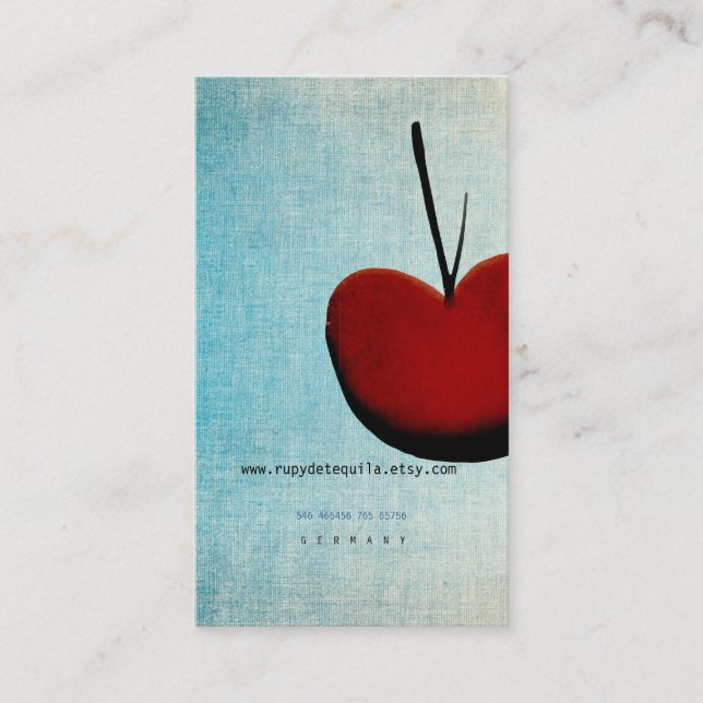 Apple Cherry Business Card Visitenkarte (Vorderseite)