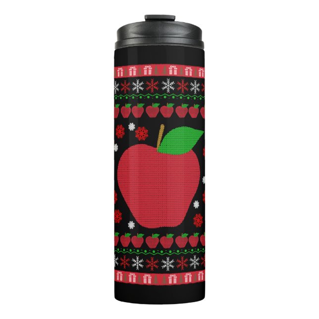 Apple Christmas Thermosbecher (Vorderseite)