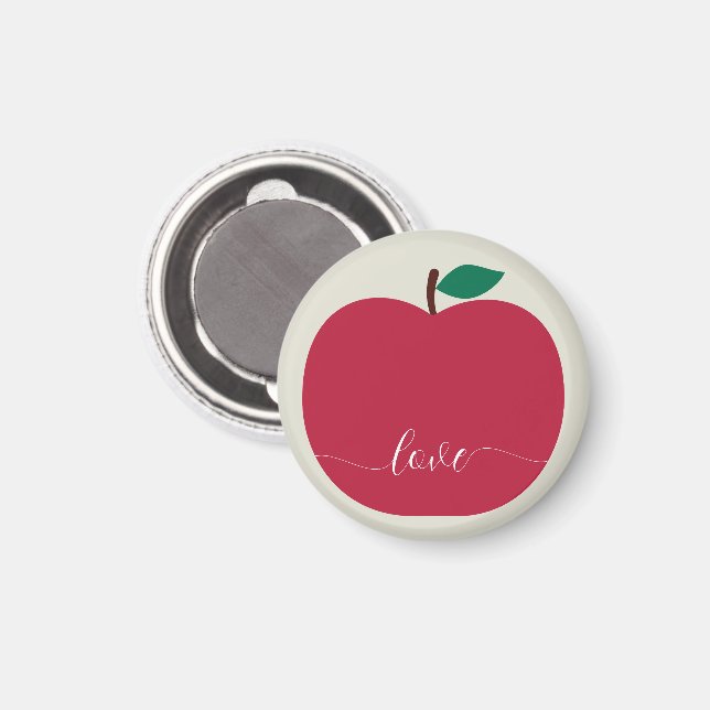 Apple Christmas Tree Ornament Magnet (Vorderseite/Rückseite)
