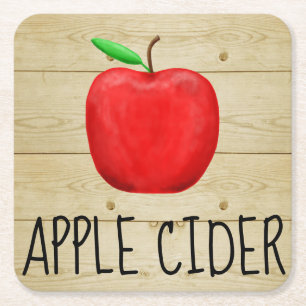 Apple Cider Red Apple Rechteckiger Pappuntersetzer
