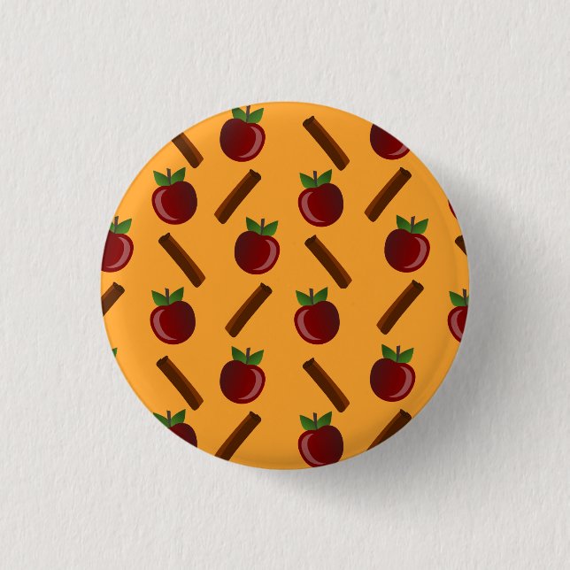 Apple Cinnamon Muster Button (Vorderseite)